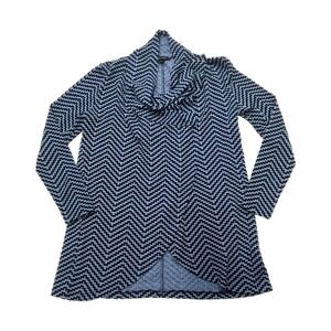 The Limited Sweater Poncho Women’s LARGE Convertible Chevron Cape Navy Blue